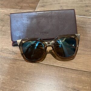 Fendi Brown/Taupe Sunglasses with Case